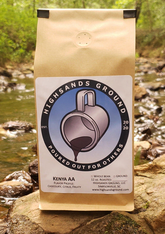 12 ounce bag of Kenya AA coffee.